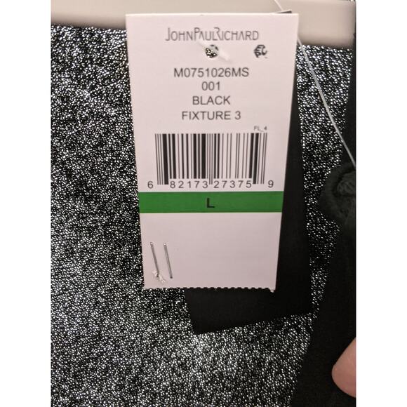 JPR Studio Versatile Ruched Sleeve Top Black L V-Neck Office Relaxed Fit Shirt - Picture 5 of 8